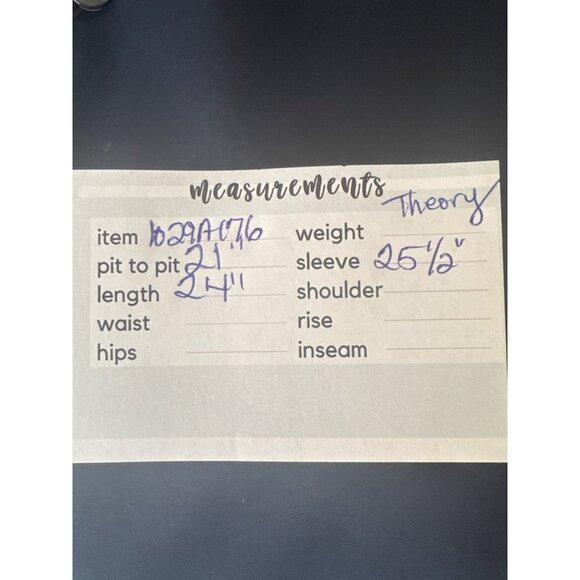 Theory Mens Medium Long Sleeve Button-Up Shirt Navy Blue - Picture 12 of 15